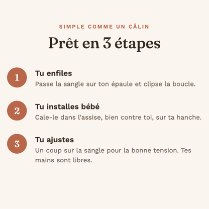 Noola – Porte-bébé de hanche ergonomique