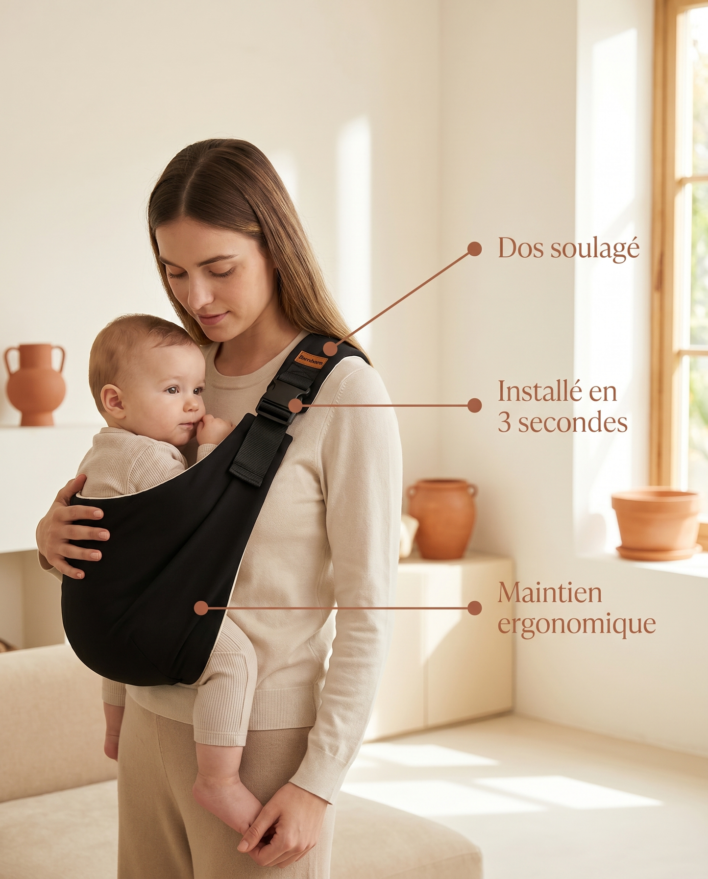 Noola – Porte-bébé de hanche ergonomique